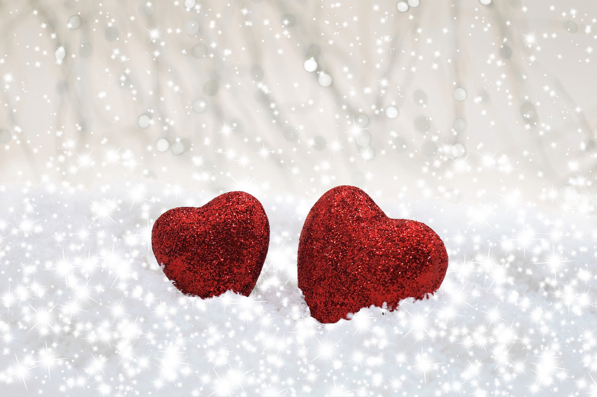 hearts in the snow