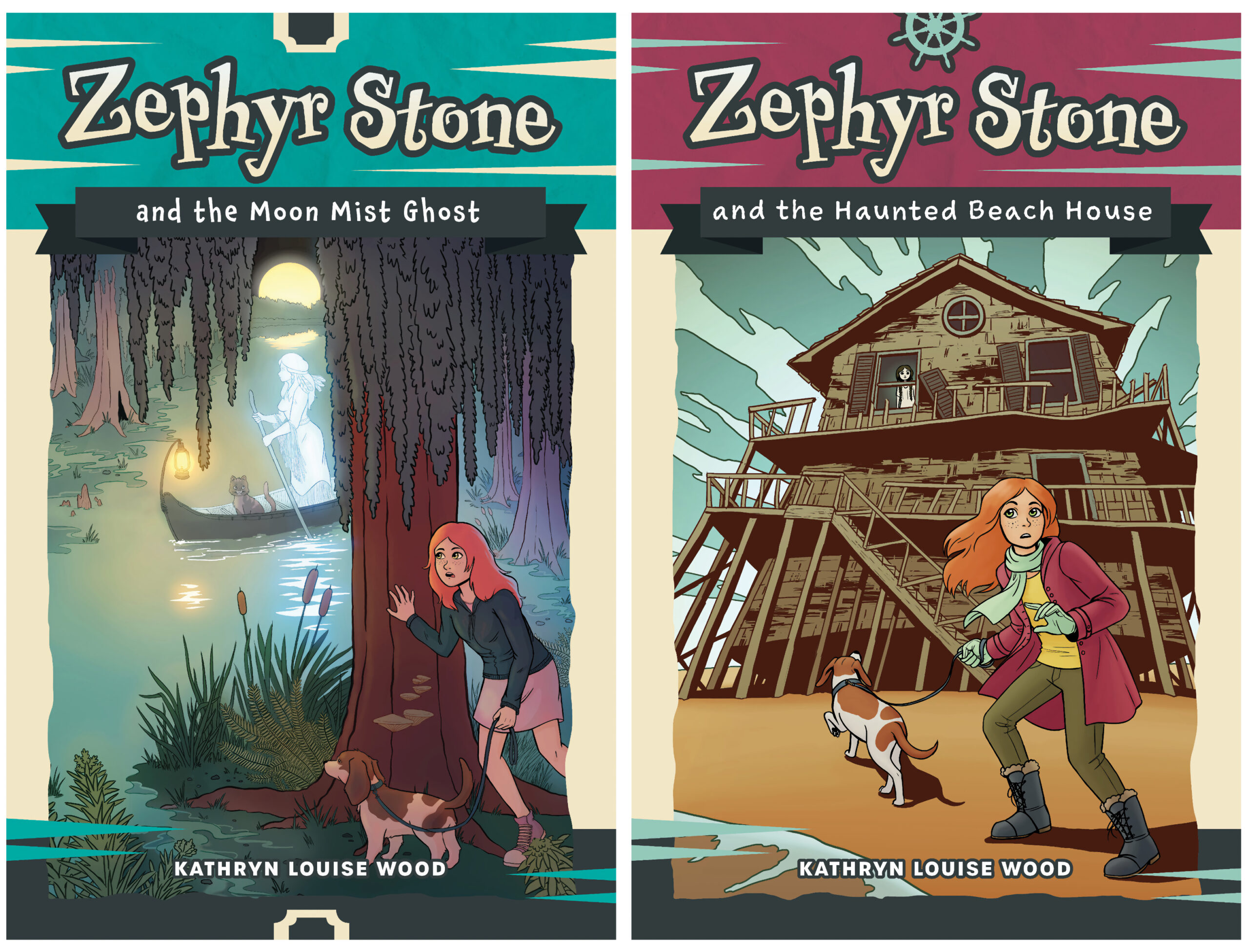 Book Covers- Zephyr Stone and the Moon Mist Ghost and Zephyr Stone and the Haunted Beach House